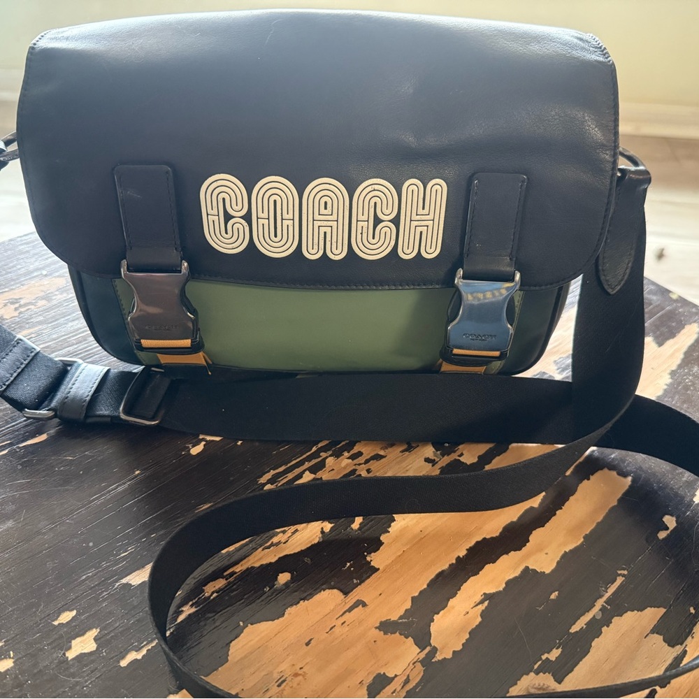 Coach Black and Green Camera Bag